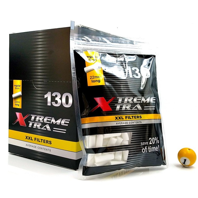 正品附發票 XTREME XTRA 手捲菸濾嘴 8MM*22MM加長款 一包130個 ✦球球玉米斗✦