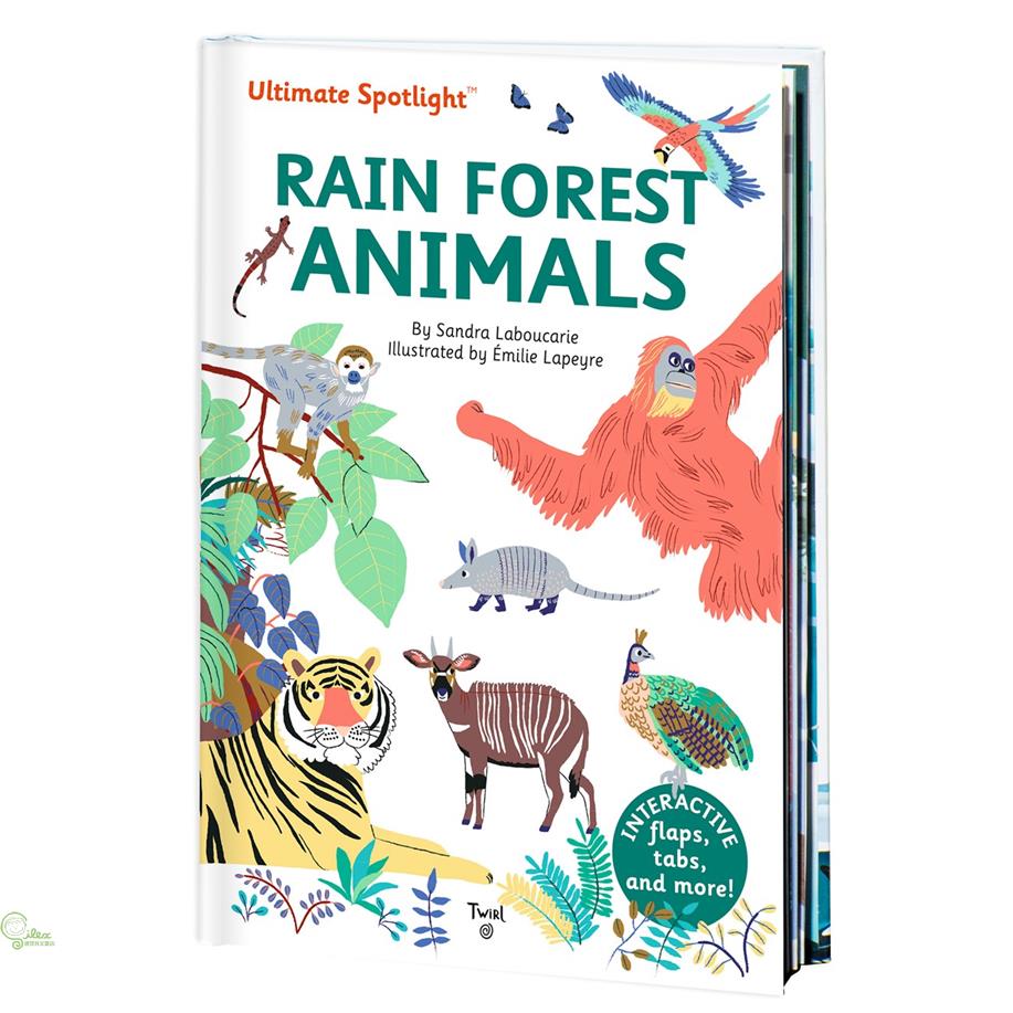 Ultimate Spotlight：Rain Forest Animals 翻頁推拉書（外文書）