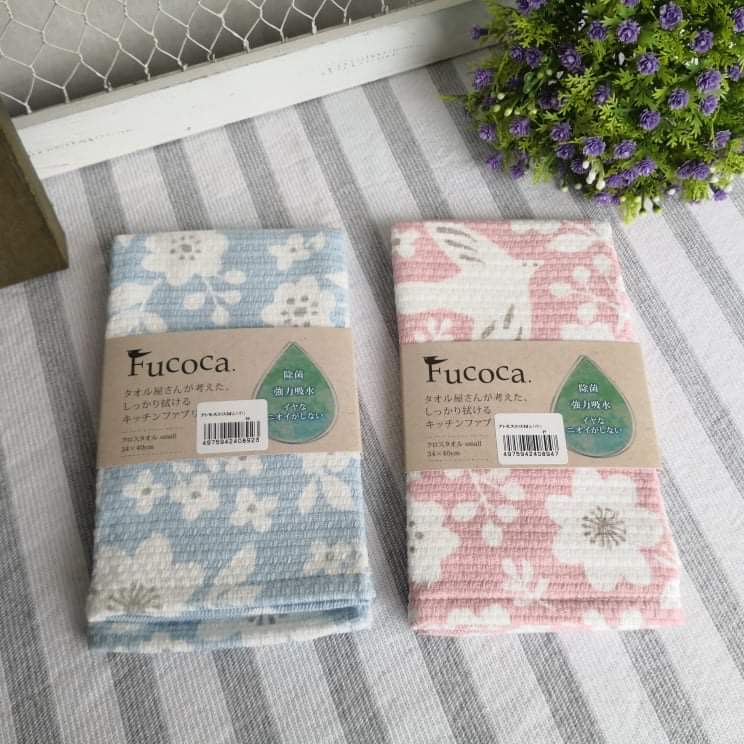 ♥︎MAYA日雜♥︎日本 Fucoca 花鳥 除菌 消臭 銀離子 吸水性佳 吊掛式 抹布 擦碗巾 桌墊 多用途