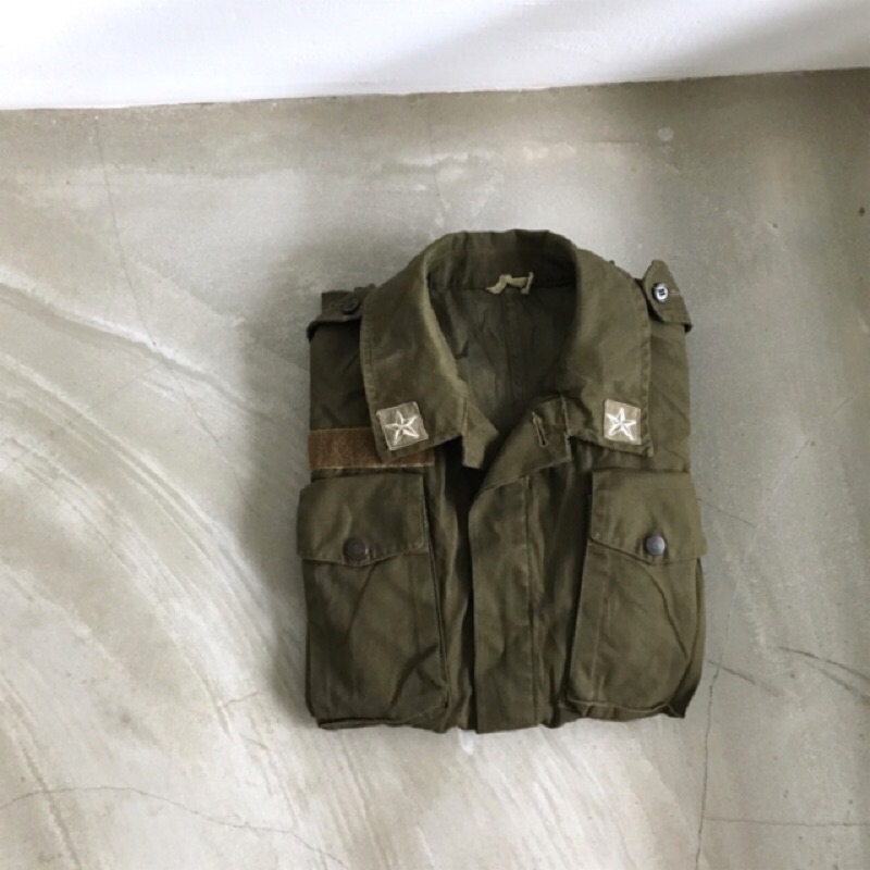 義大利公發 Italian Field Jacket 野戰外套 四口袋 腰身設計 古著 vintage 歐洲軍品