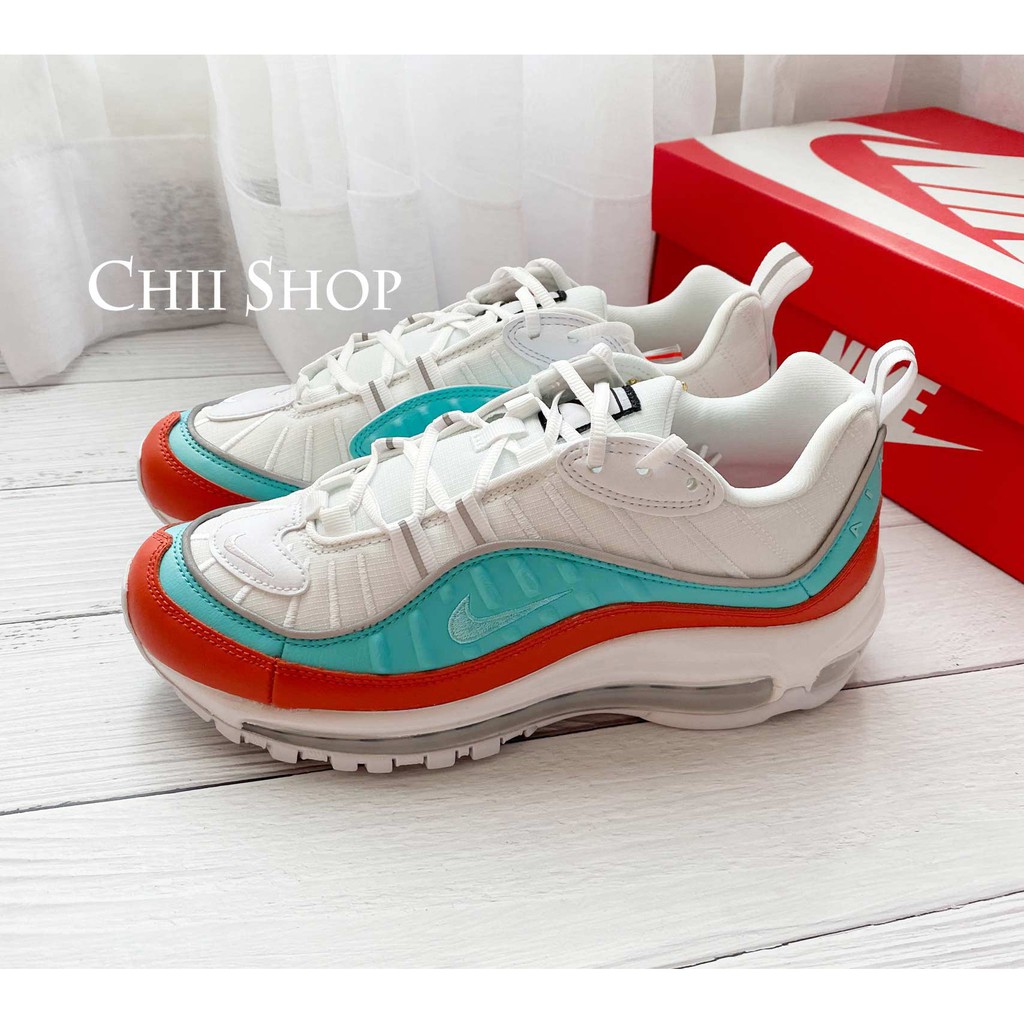 【CHII】瑕疵［24.5cm］Nike Air Max 98 SE W 女款 白藍橘 AT6640-801