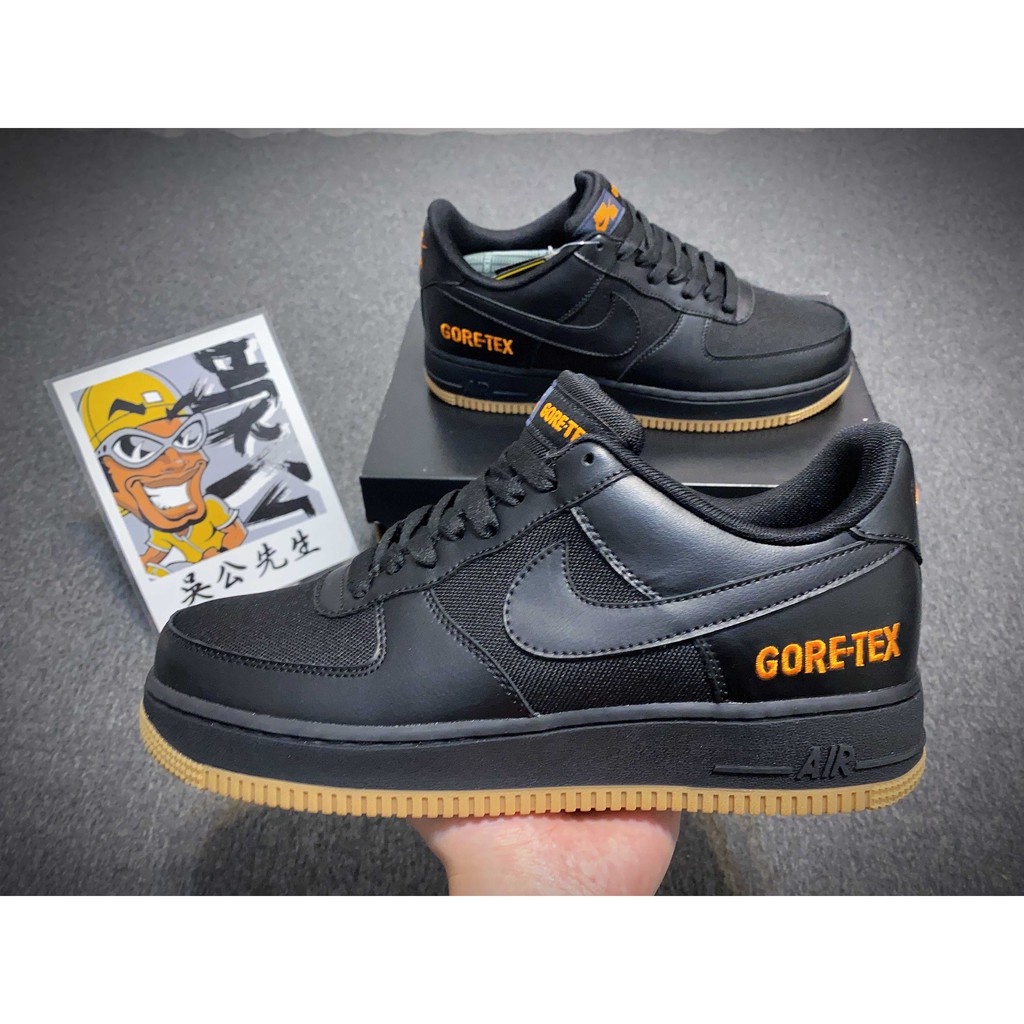 【吳公先生】NIKE AIR FORCE 1 黑色 防水 GORE-TEX 休閒 穿搭 尼龍 男鞋 CK2630-001