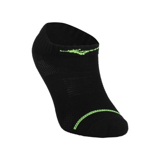 MIZUNO 女運動薄底踝襪(台灣製 襪子 慢跑 路跑 美津濃「32TX8B4493」 黑螢光綠