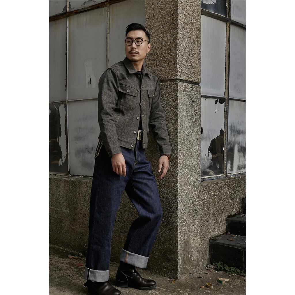 Old Boy S Club Labour Union 復古胡椒鹽牛仔夾克外套美國棉紗阿美咖機vintage 蝦皮購物