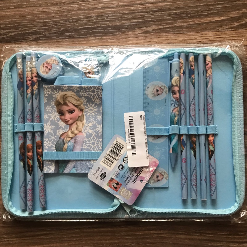 （全新現貨）冰雪奇緣Frozen公主文具組~ 艾莎 鉛筆盒
