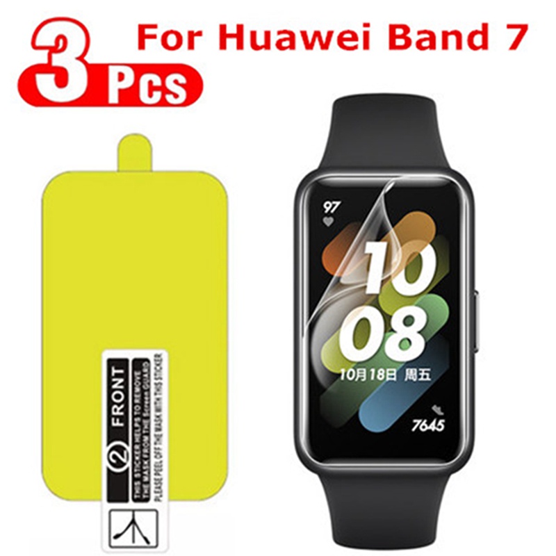 適用於華為 band 7 智能錶帶屏幕保護膜的 3 片軟水凝膠膜 華為手環7 / HUAWEI Band 7 保護貼