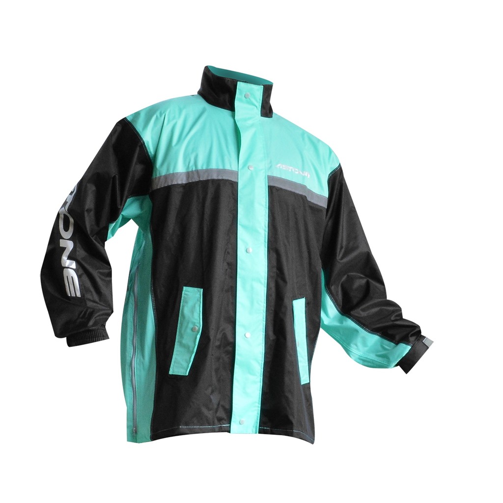 【ASTONE】RA-502 (黑/蒂芬妮綠) 兩件式 運動型雨衣