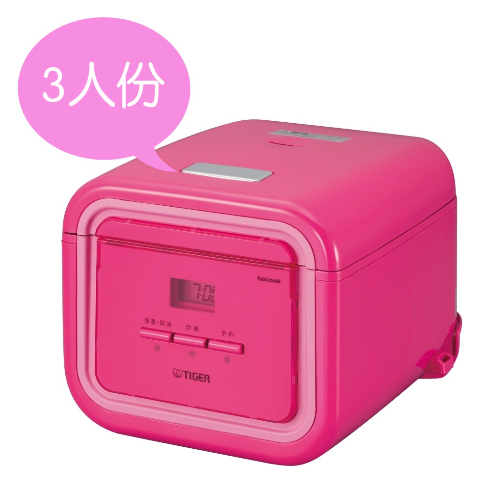 TIGER虎牌 3人份tacook微電腦電子鍋(JAJ-A55R) 粉色