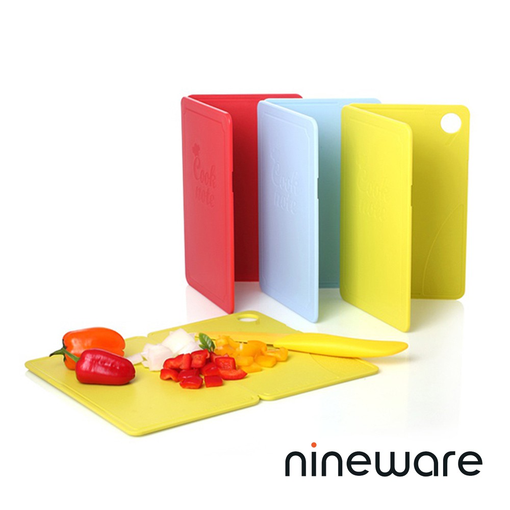 【韓國nineware】攜帶款多功能摺疊砧板三色組《屋外生活》