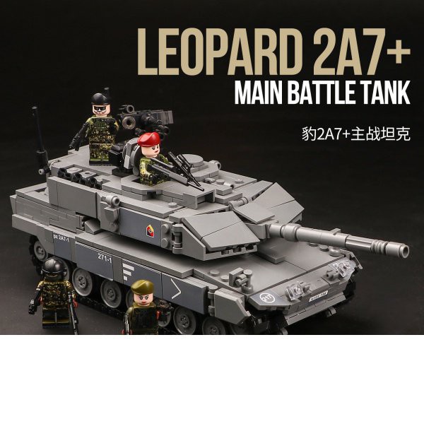 【組裝模型直銷】樂高積木軍事戰爭二戰飛機豹2A7坦克生存男孩兒童拼裝模型玩具 Gk0b