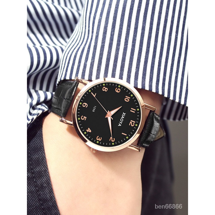 手錶男錶韓版簡約時尚潮流防水學生全自動非機械錶運動石英男士錶 Io7i