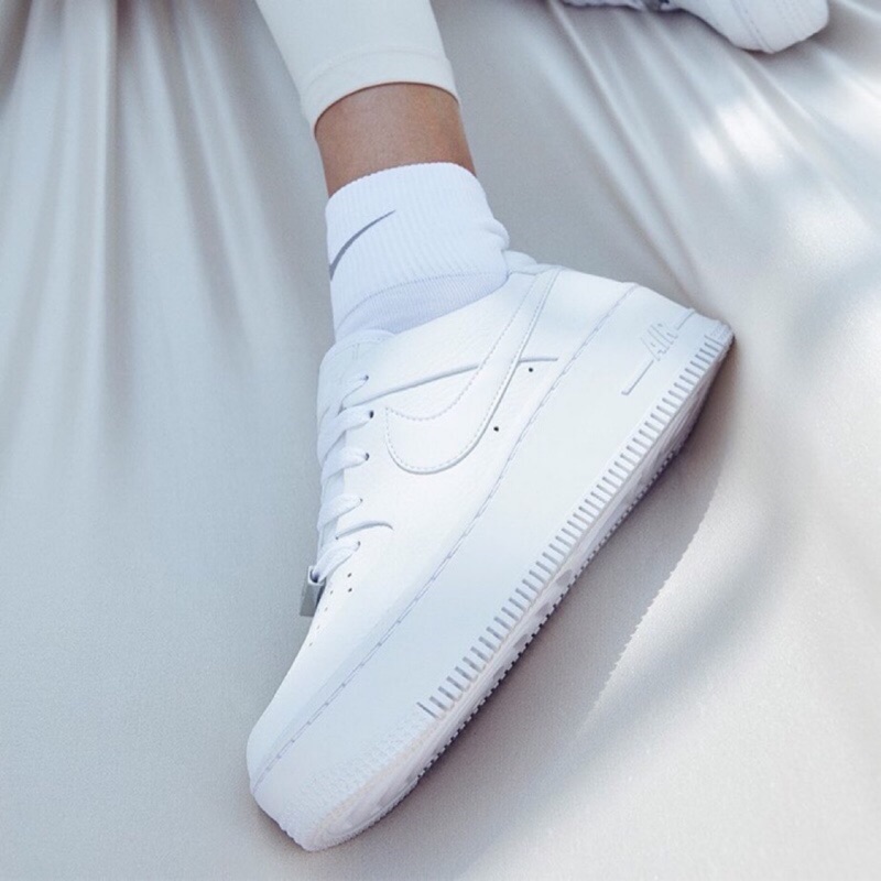 nike air force sage 1 low white