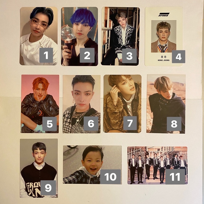 現貨 24hr出貨｜ ATEEZ 專輯 小卡 特典卡 弘中 星化 潤浩 呂尚 崔傘 旼琦 友榮 鍾浩
