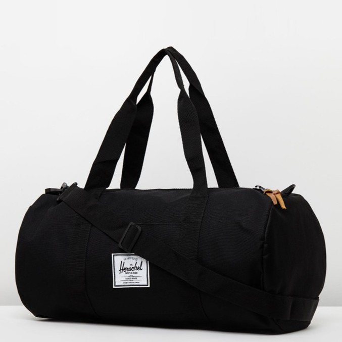 Herschel Supply Sutton 中型 黑色 全黑 帆布 側背 手提 健身房 出國 登機 旅行袋 提袋 現貨