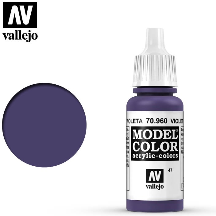 Acrylicos Vallejo 模型色彩 Model Color 047 70960 紫羅蘭色 東海模型