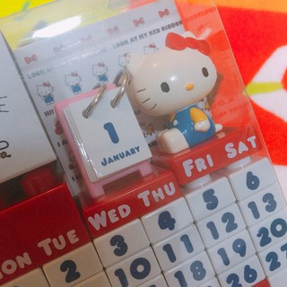 Hello Kitty 積木型 萬年曆 可愛 正版 日本購回