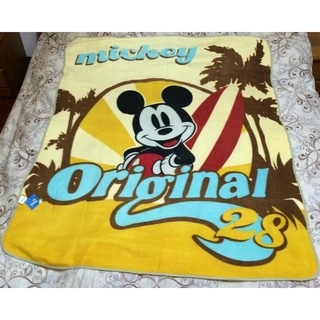 Disney 迪士尼 米奇 米老鼠 休閒毛毯 冷氣毯 童毯 車用毯休閒毯 四季毯 懶人毯 披風 披肩 Mickey 黃色