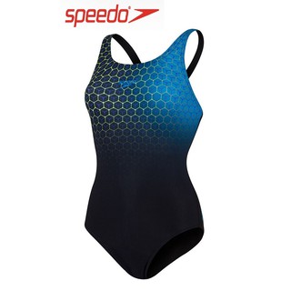 SPEEDO 女競技連身泳裝Flare Flash PB (黑/藍/水波) | 蝦皮購物