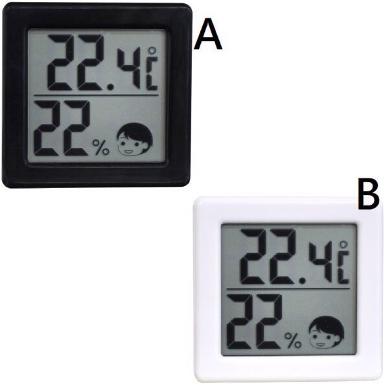 ❤Lika小舖❤現貨 日本帶回 全新正品 DRETEC 桌立式 數位表情溫度計濕度計 溼度計 嬰幼兒居家照顧 四號電池
