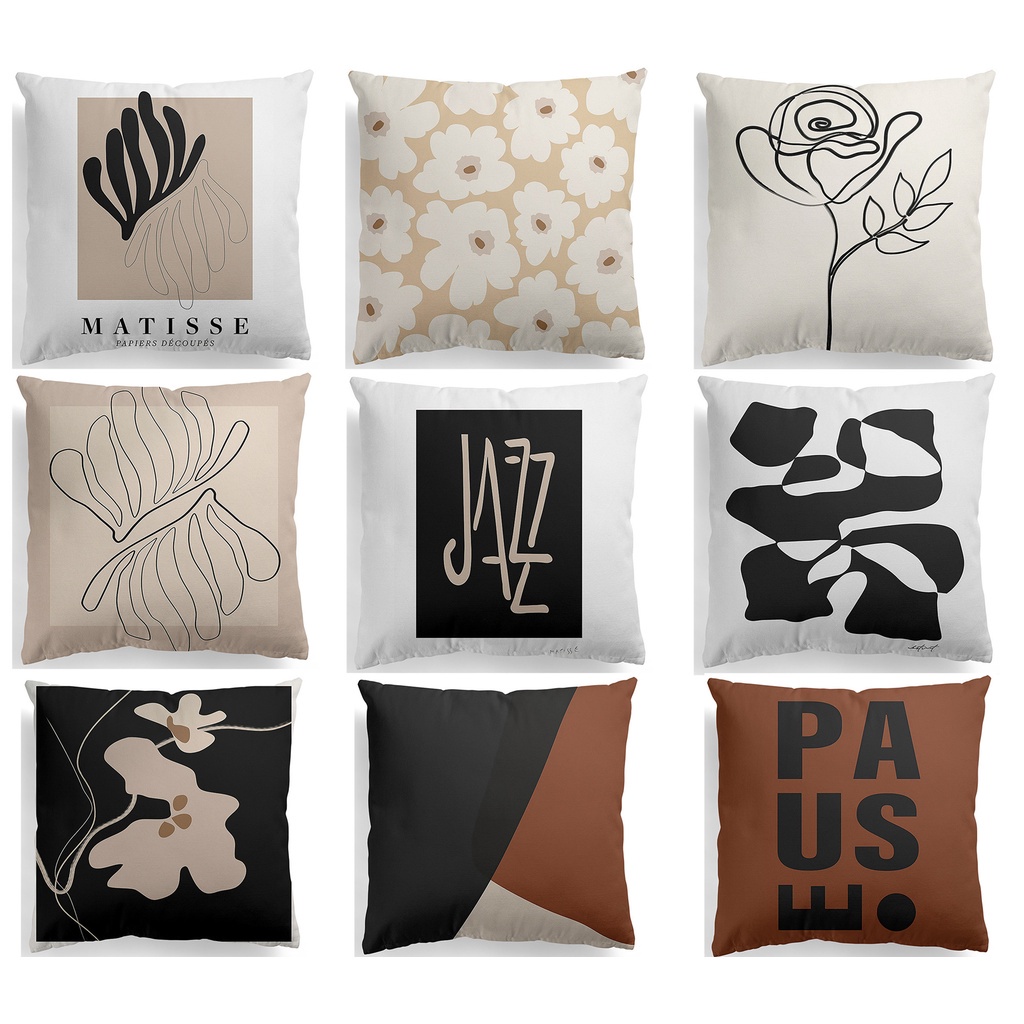 莫蘭迪灰色藝術抱枕套 客廳沙發裝飾抱枕套 單面雙面枕套50×50.40×40.45×45.60×60.70×70
