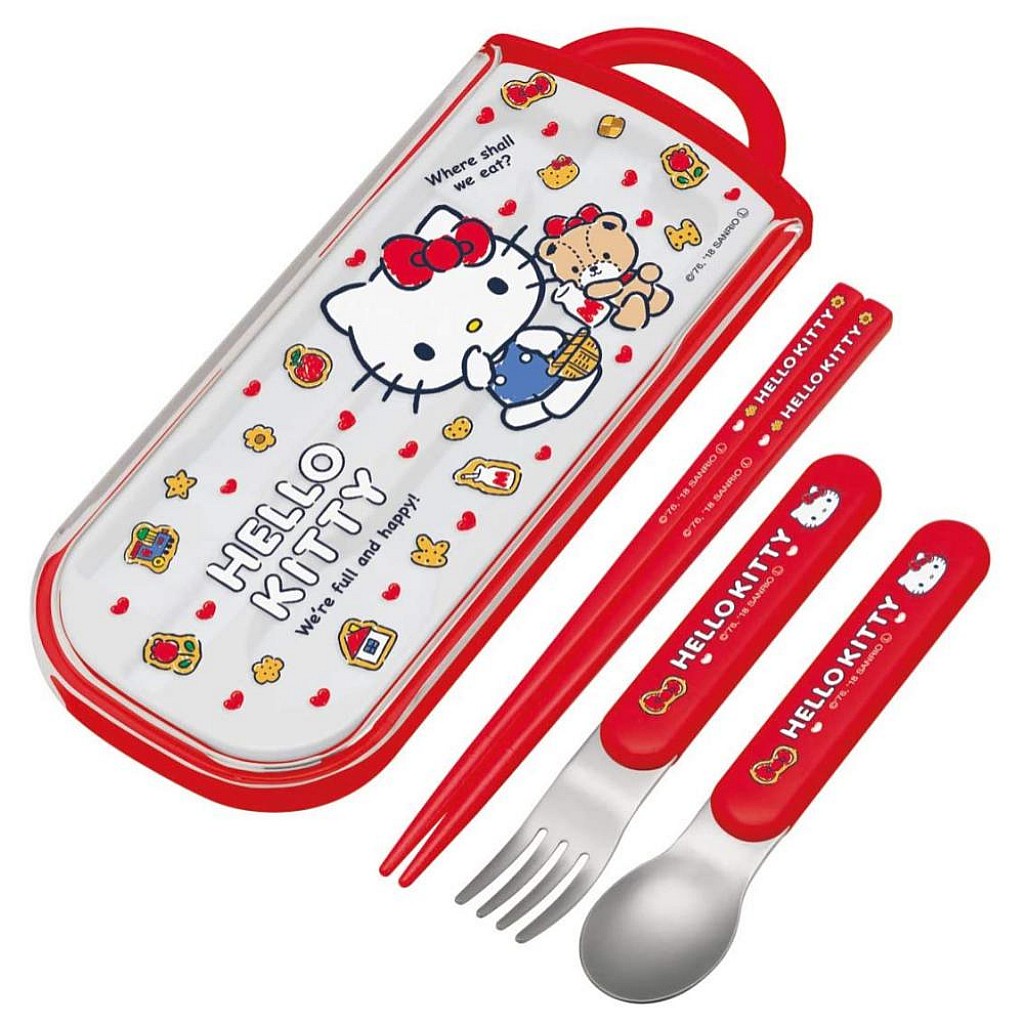 7435843 221124 凱蒂貓 HELLO KITTY 3合1餐具組(TCS1AM) 日本製