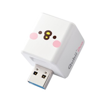 Maktar【Qubii Duo USB-A備份豆腐卡娜赫拉的小動物】萌萌P助、粉紅兔兔 不含記憶卡送限量收納袋