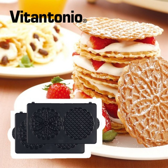 (現貨) (全新) Vitantonio 烤盤 小V 鬆餅機配件 蕾絲 法式薄餅 - 無盒(附原廠塑膠袋及紙板)