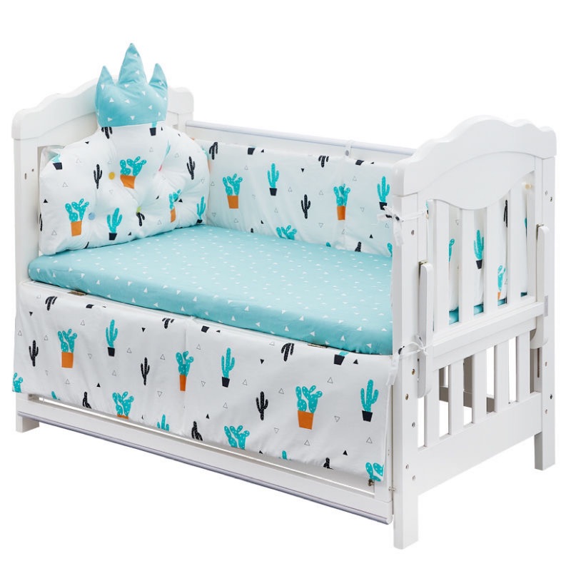 嬰幼兒 皇冠床頭圍 仙人掌 水果 植物 床圍 床套件 部份現貨 附四邊床圍送床罩