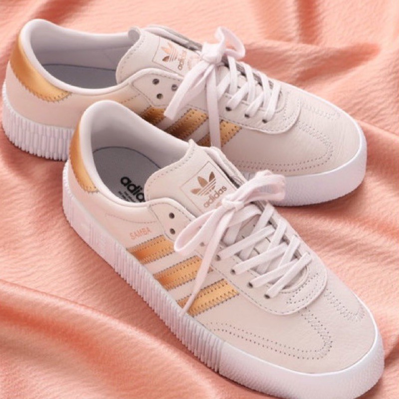 Adidas Originals SAMBAROSE 愛迪達玫瑰金粉厚底鞋增高限量#EE6743 | 蝦皮購物