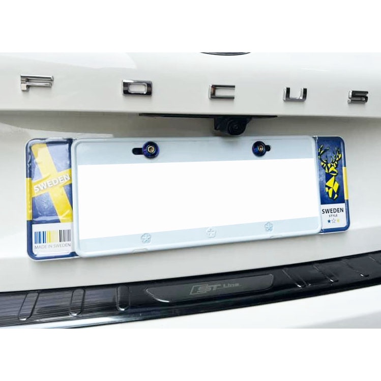 瑞典國旗 鋁合金 汽車專用車牌 七碼 六碼 精緻 裝飾車牌框 歐盟車牌 裝飾車牌 歐規車牌