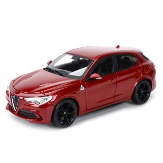 比美高Bburago 1:24 阿爾法羅密歐Alfa Romeo Stelvio SUV靜態合金塑膠壓鑄汽車模型收藏玩具