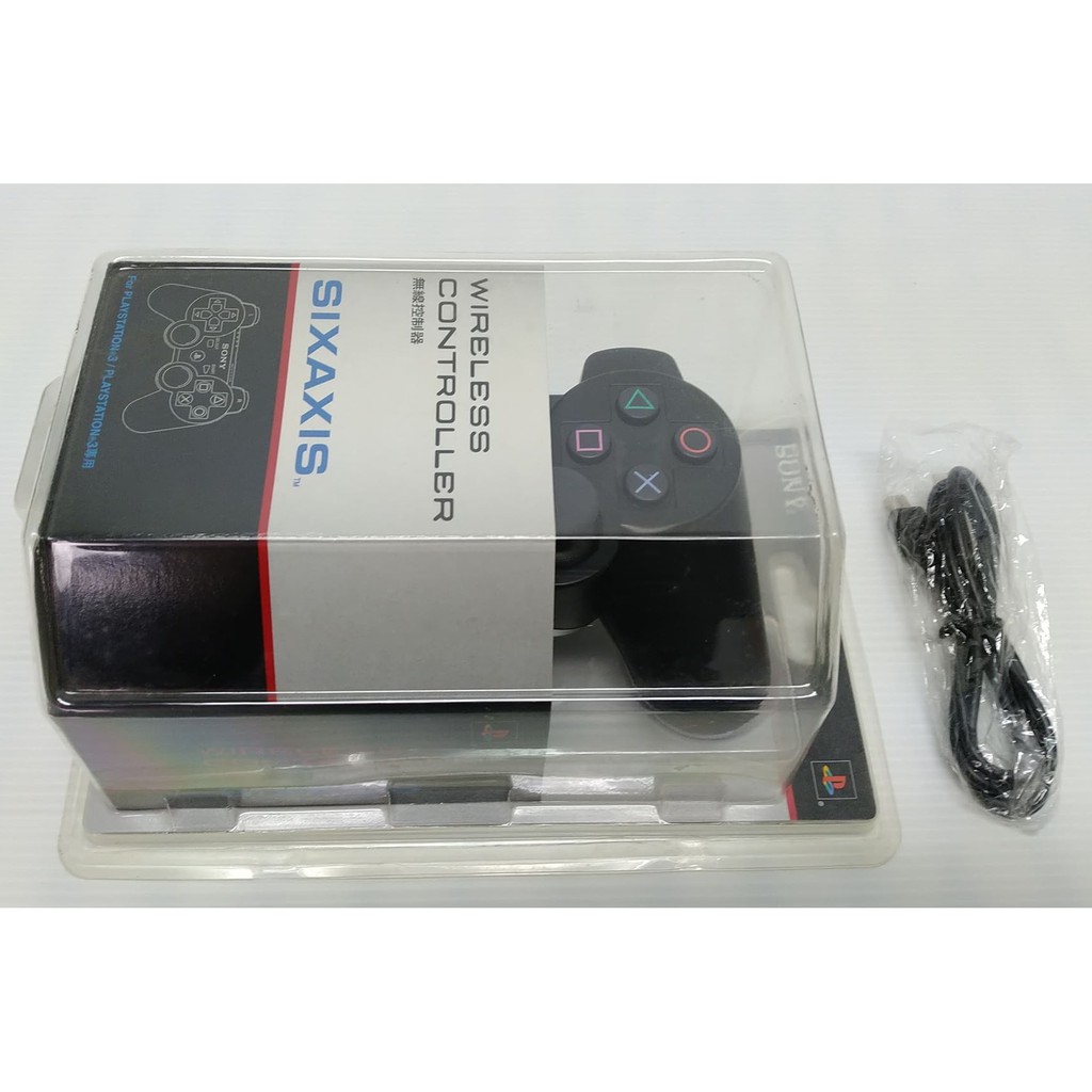 [現貨]PS3 SONY原廠黑色盒裝無線手把(全新未拆、附全新USB充電線)