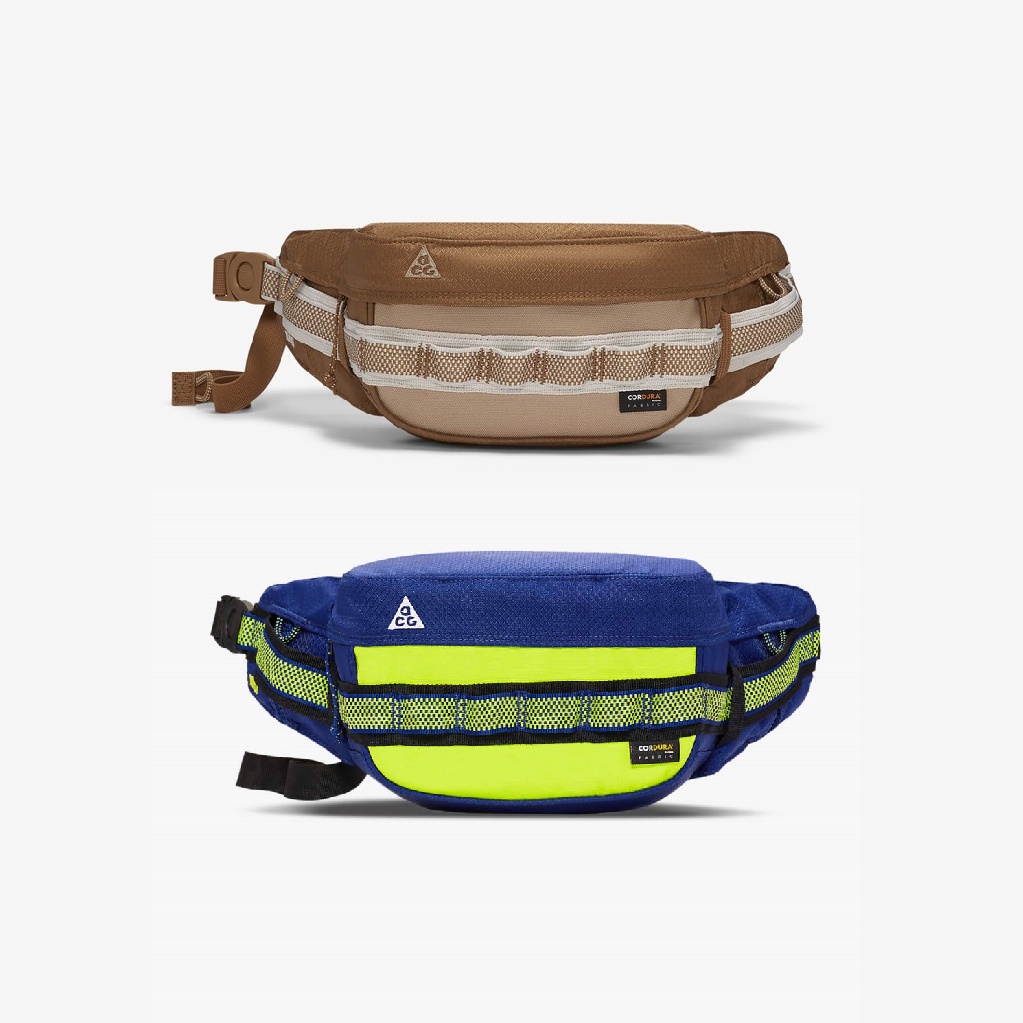 Nike ACG Karst 3L 奶茶色 卡其 藍黃色 螢光黃 腰包 肩揹包 側背包 隨身小包 Cordura 材質