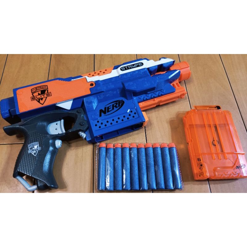 孩之寶 原廠正版 NERF 殲滅者 STRYFE 稀有 藍殲滅 ELITE 菁英系列 電動槍 發射器 軟彈槍 安全玩具槍