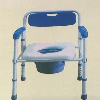 好家機械椅(未滅菌)【海夫健康生活館】台灣製 塑背 軟墊 折疊式 烤漆便器椅 便盆椅(A120)