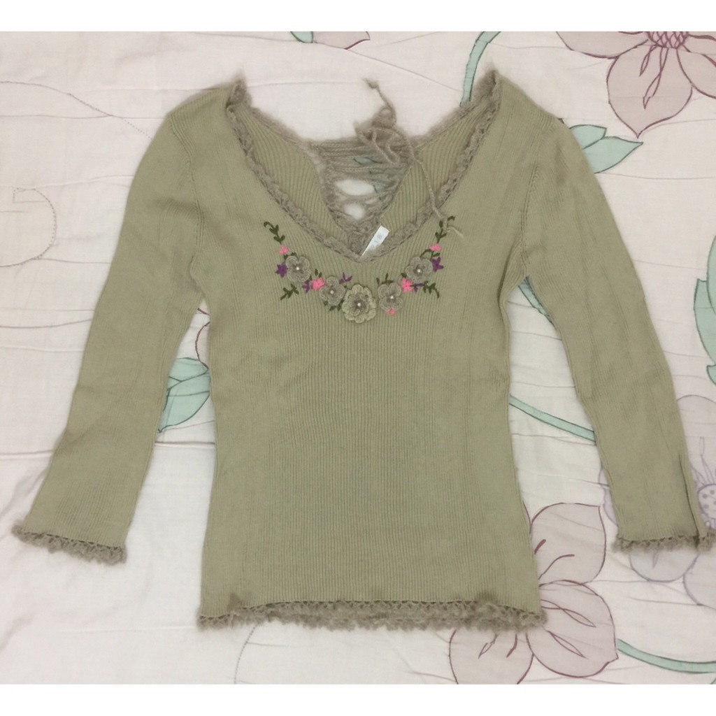 0918少淑女服飾 露背七分袖