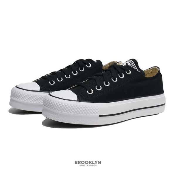 CONVERSE 帆布鞋 CHUCK TAYLOR ALL 增高 黑色 低筒 女(布魯克林) 560250C