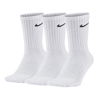 Nike 襪子 Everyday Crew Socks 白 長襪 薄款 三雙一組【ACS】SX7676-100