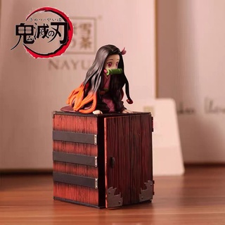 💗特惠💗動漫鬼滅之刃手辦 機箱車載擺件 灶門禰豆子 美少女手辦 模型 送生日禮物