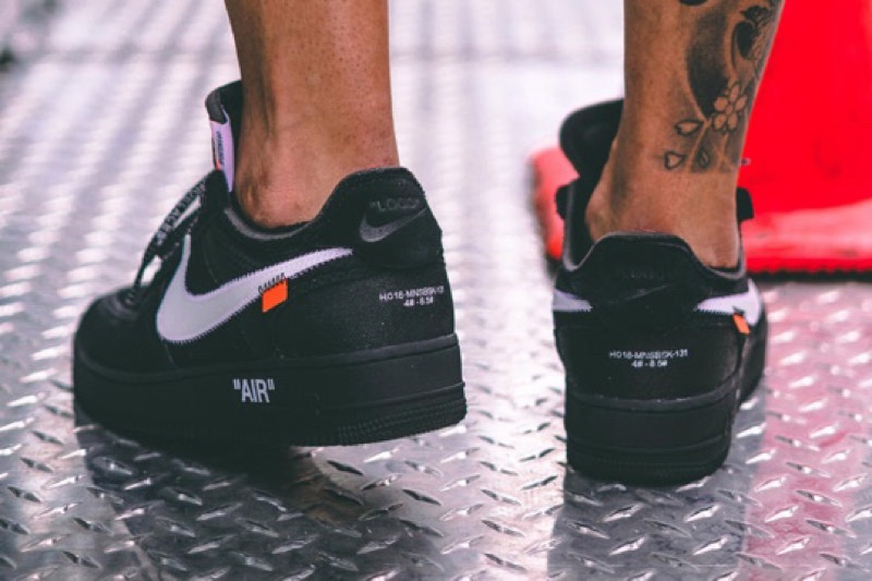 black nike air force 1 off white