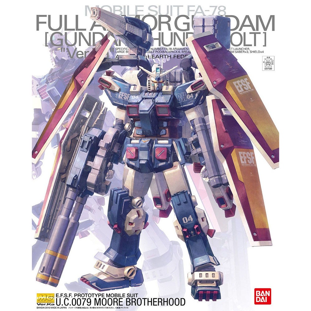 【BANDAI】 組裝模型 MG 1/100 機動戰士鋼彈 全裝甲型鋼彈 Ver.Ka 雷霆宙域戰線配色Ver.