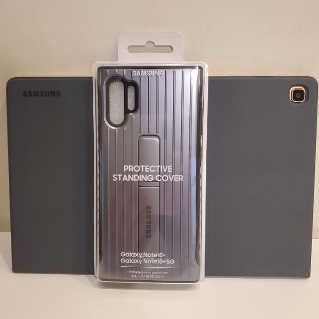 【全新正品】三星原廠 SAMSUNG Galaxy  NOTE10 Plus 立架式保護皮套/銀色/6.8吋手機殼