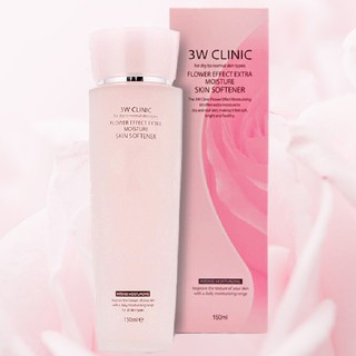 韓國原裝 3W clinic 極緻透光嫩白保濕化妝水150ml FLOWER EFFECT EXTRA MOISTURE