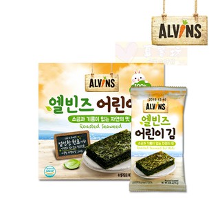 愛彬思ALVINS 烘烤寶寶海苔(10包入) - 副食品/寶寶餅乾/紫菜/無鹽無油海苔
