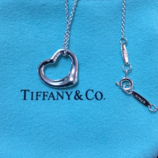 TIFFANY&Co.925純銀 Open Heart(小）項鍊