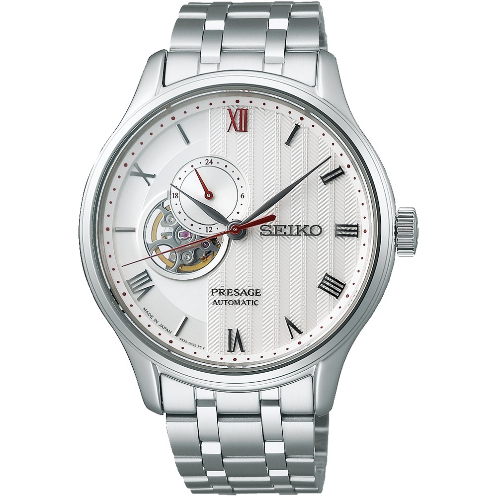 SEIKO 精工 Presage 羅馬開芯機械腕錶4R39-00W0S(SSA443J1)-41mm  SK027