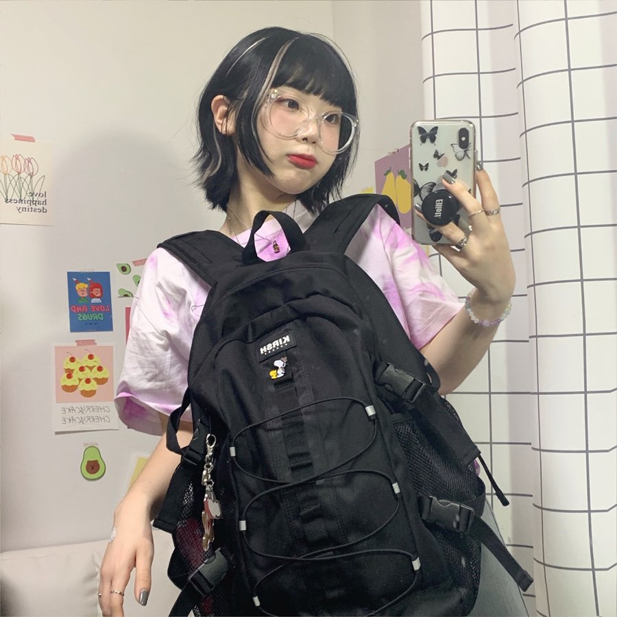 【zz韓國代購🇰🇷】  KIRSH POCKET STRING BACKPACK 後背包 書包 送櫻桃吊飾