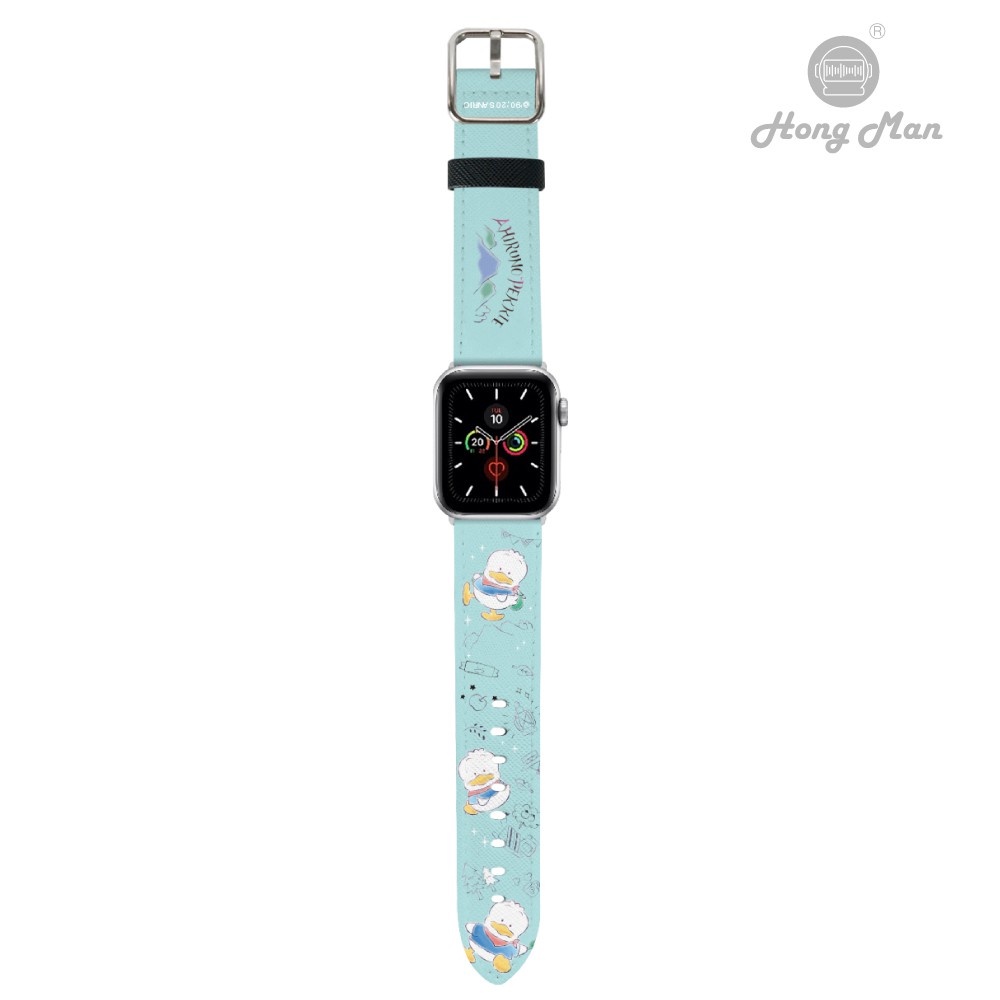 【Hong Man】三麗鷗 Apple Watch 皮革錶帶 旅行 貝克鴨