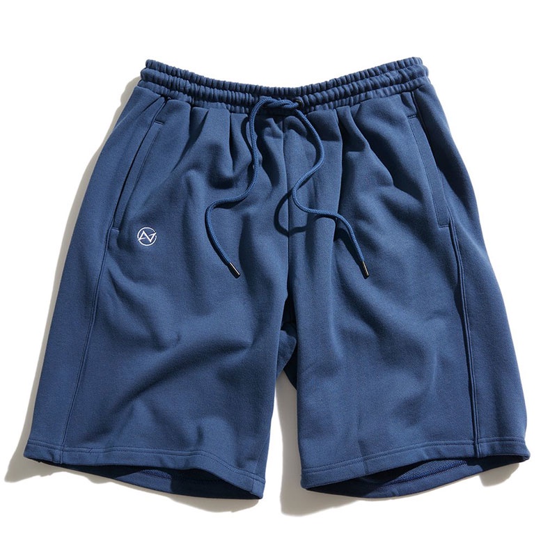 UNDER PEACE 22SS BASIC / COTTON SHORT PANTS 寬鬆 棉褲 短褲 (深藍色)