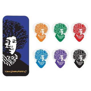 DUNLOP Jimi Hendrix 大師彩色肖像紀念 Pick 彈片典藏盒[唐尼樂器]